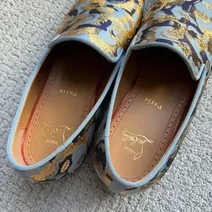 Christian Louboutin Dandy Chick Studded-Heel Jacquard Loafer Sz 41 Dandy Chick jacquard loafers in black - Christian Louboutin  main image 2